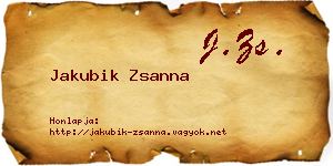 Jakubik Zsanna névjegykártya